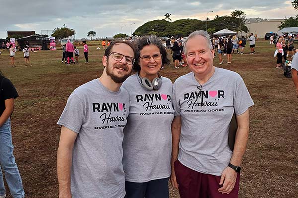image of Raynor crewmembers at cancer walk